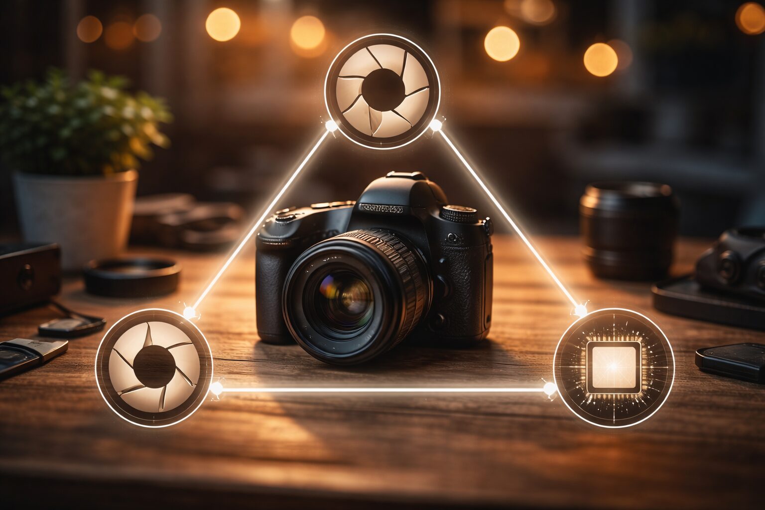 Fotoaparát na statíve pripravený na fotografovanie hviezdnej oblohy