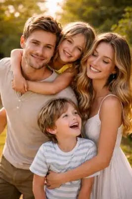 generuj unikatnu fotku zakazdym ine prostredie ine postavy ine tvare striedaj dei a dospalych