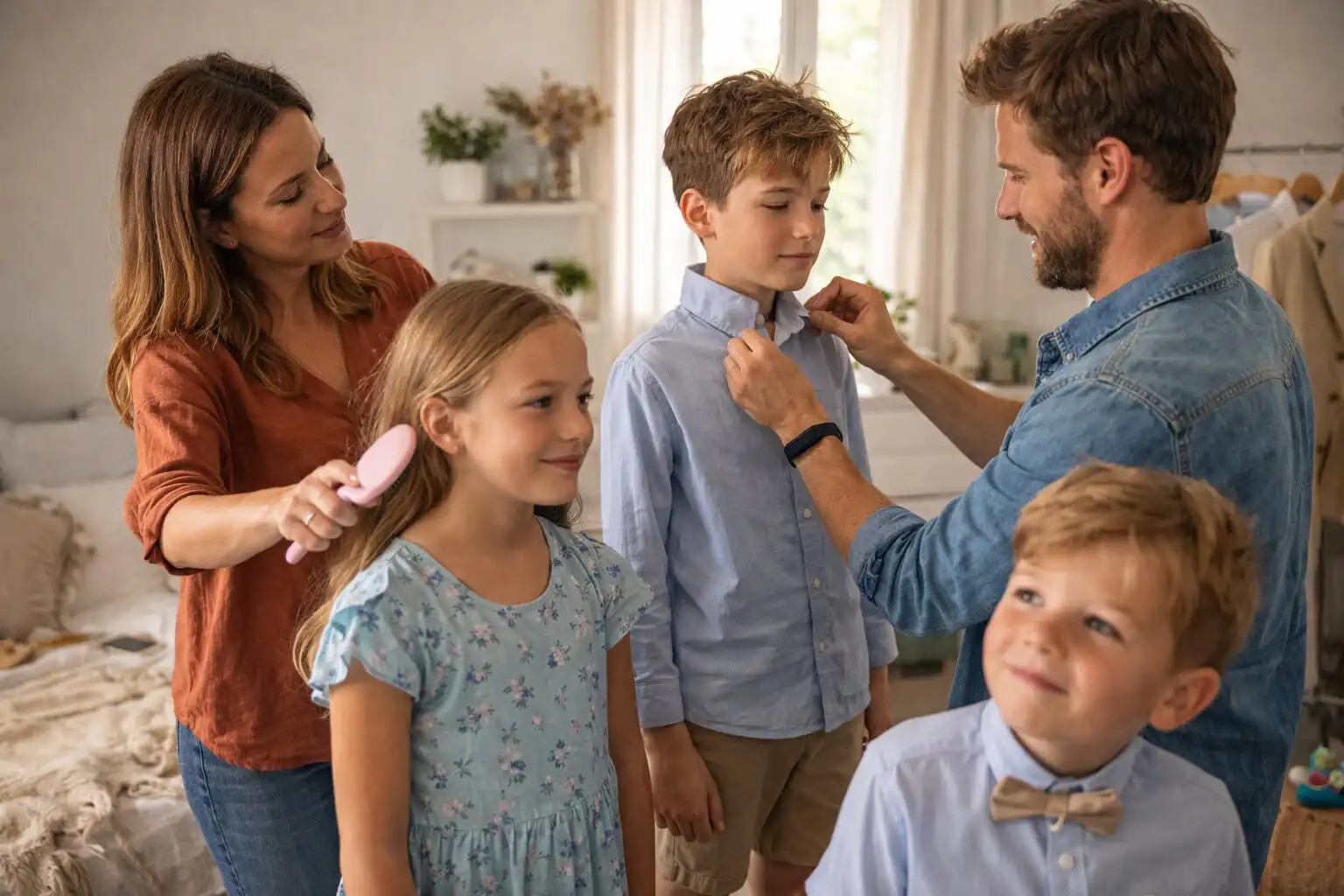 priprava deti na rodinne fotenie