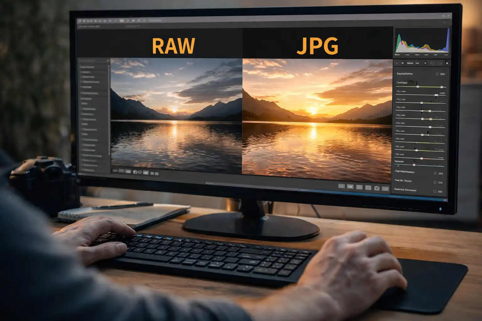orez fotografie a vyrovnanie horizontu pri úprave fotiek