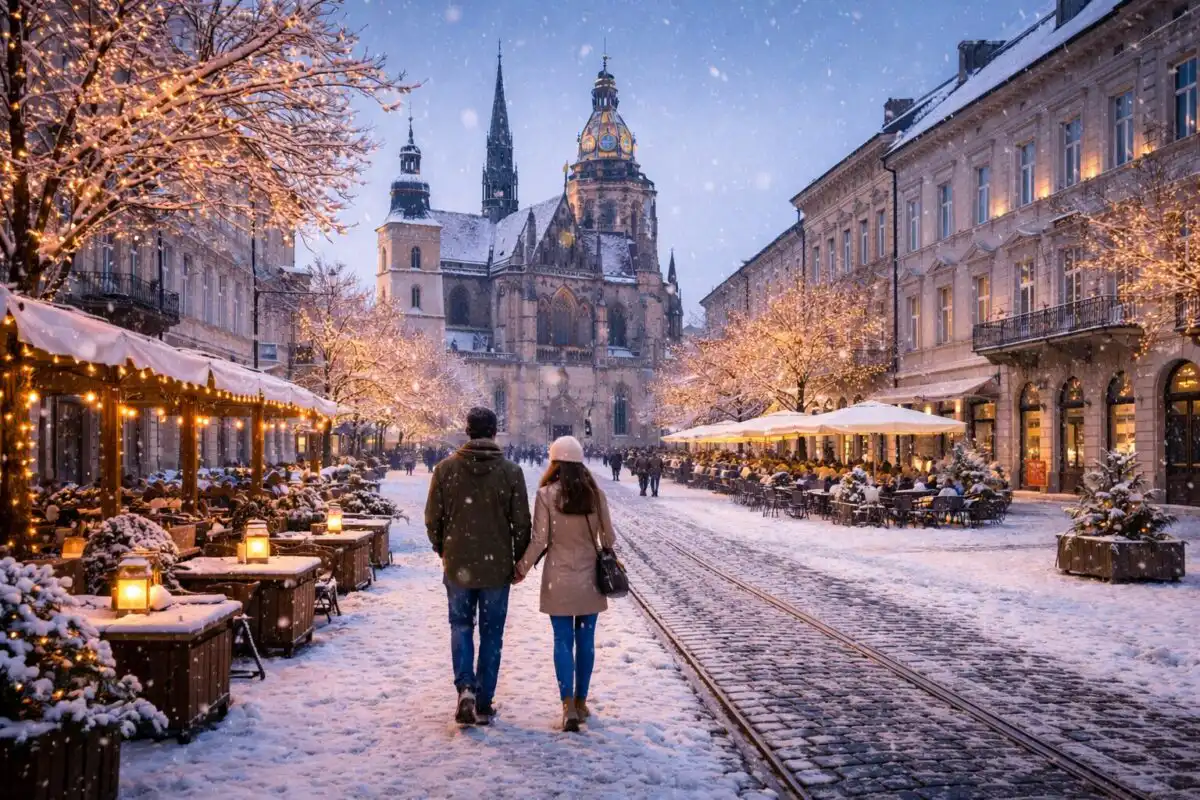 Fotografovanie Košíc v zime: Sneh, ticho ulíc a magická atmosféra mesta