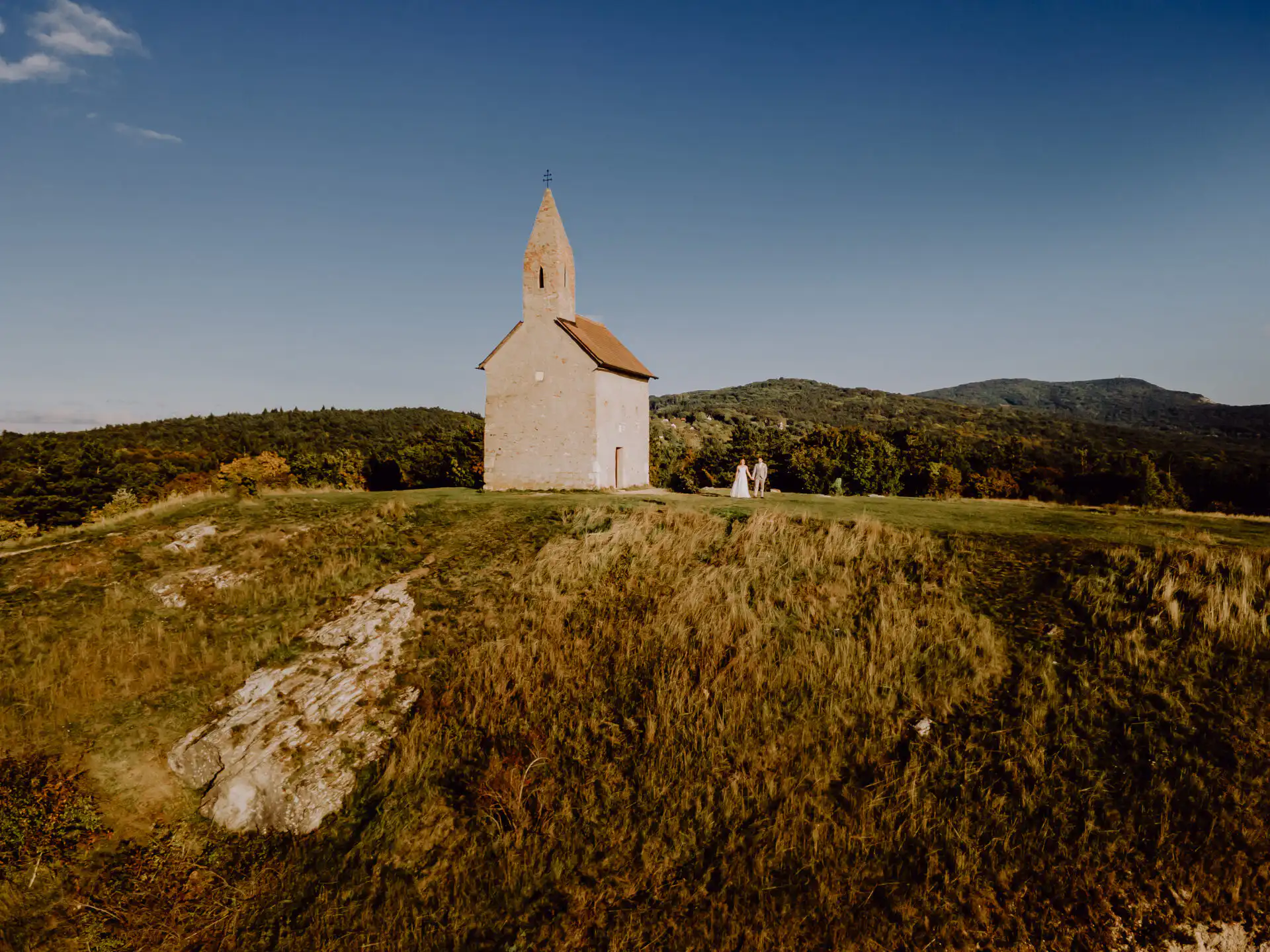 Letecký svadobný záber