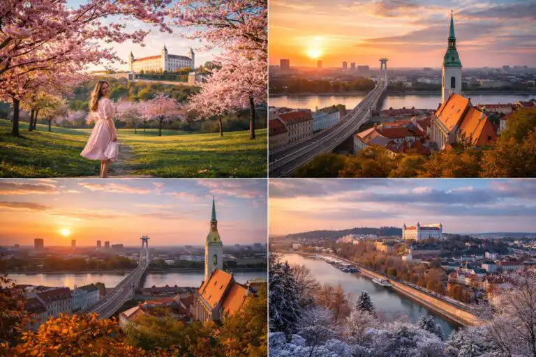 Fotograf fotí portrét ženy v historickom centre Bratislavy počas zlatej hodinky pri Michalskej bráne – najkrajšie miesta na fotografovanie v Bratislave