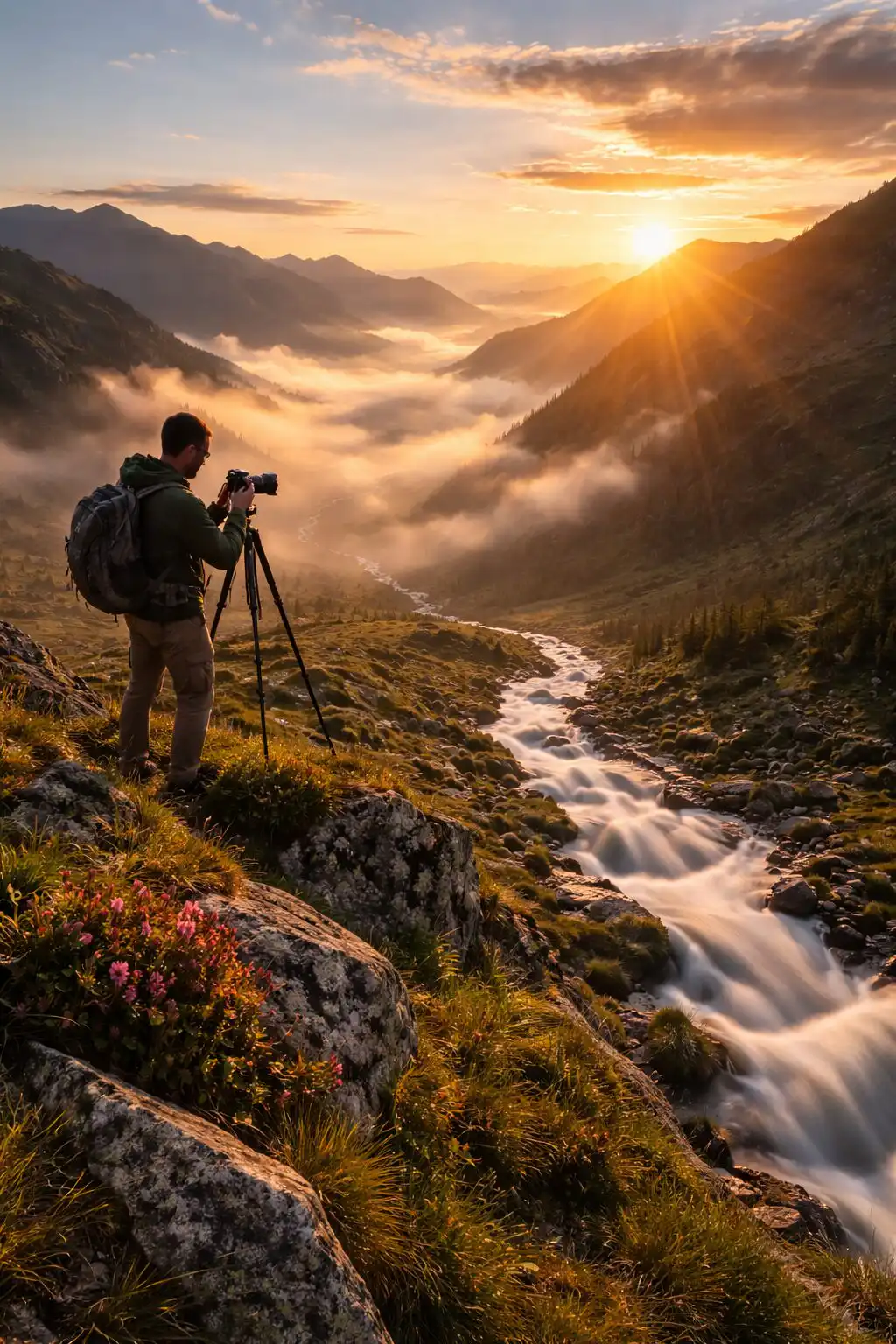 Krajinárska fotografia počas zlatej hodiny