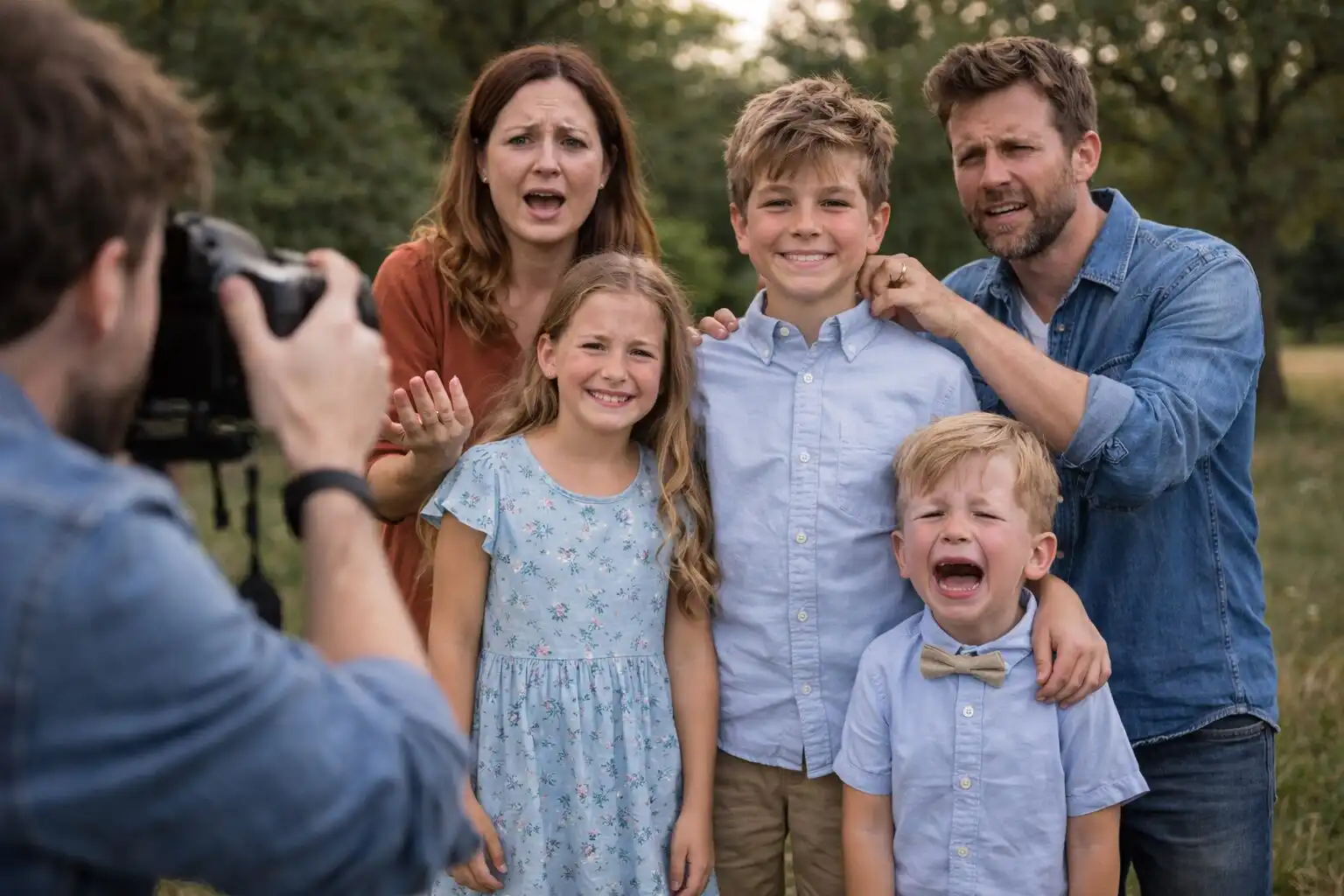 chyby rodinne fotenie deti stres tlak