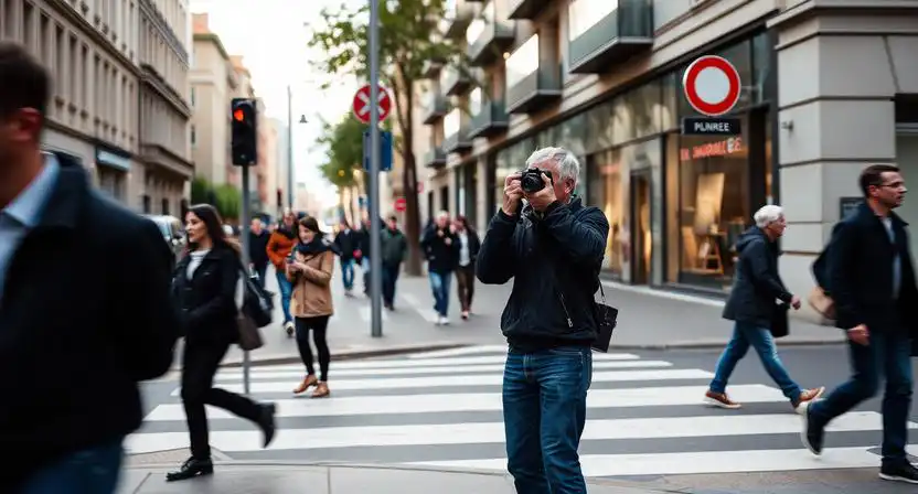 fotograf pracuje s fotoaparatom pri foteni