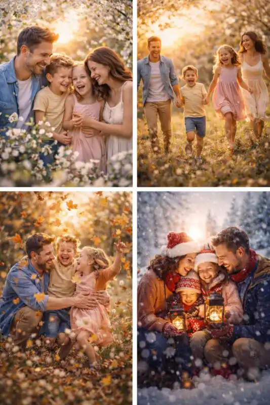 Ako fotiť rodinné portréty vonku – kompletný sprievodca pre každé ročné obdobie