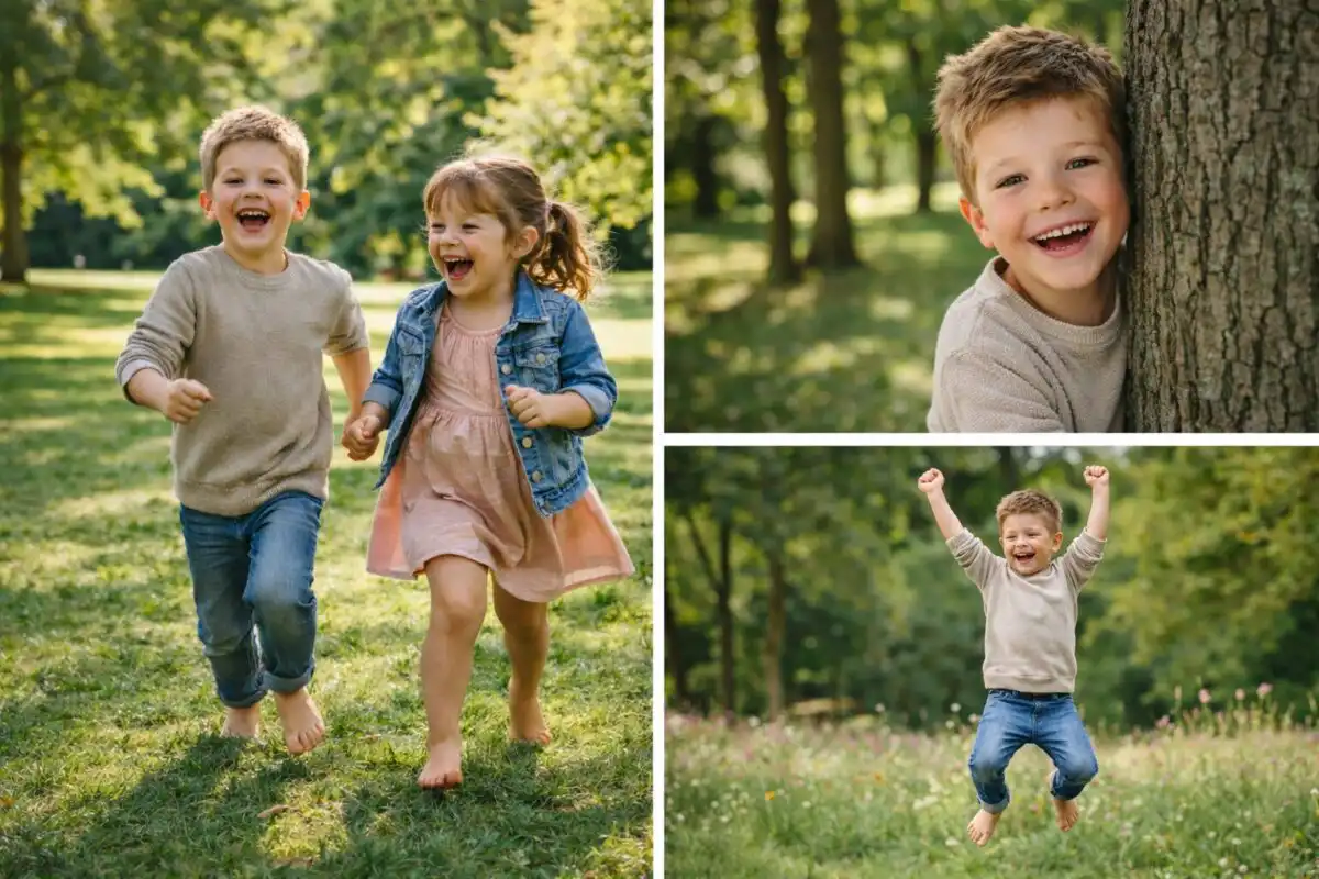 Fotografia detí vonku – tipy na prirodzené portréty, pohyb a dynamické snímky