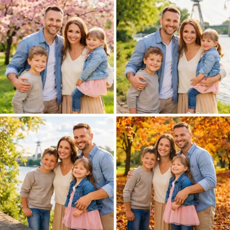 Sezónne rodinné fotenie v Bratislave – tipy a najkrajšie miesta pre jar, leto, jeseň a zimu