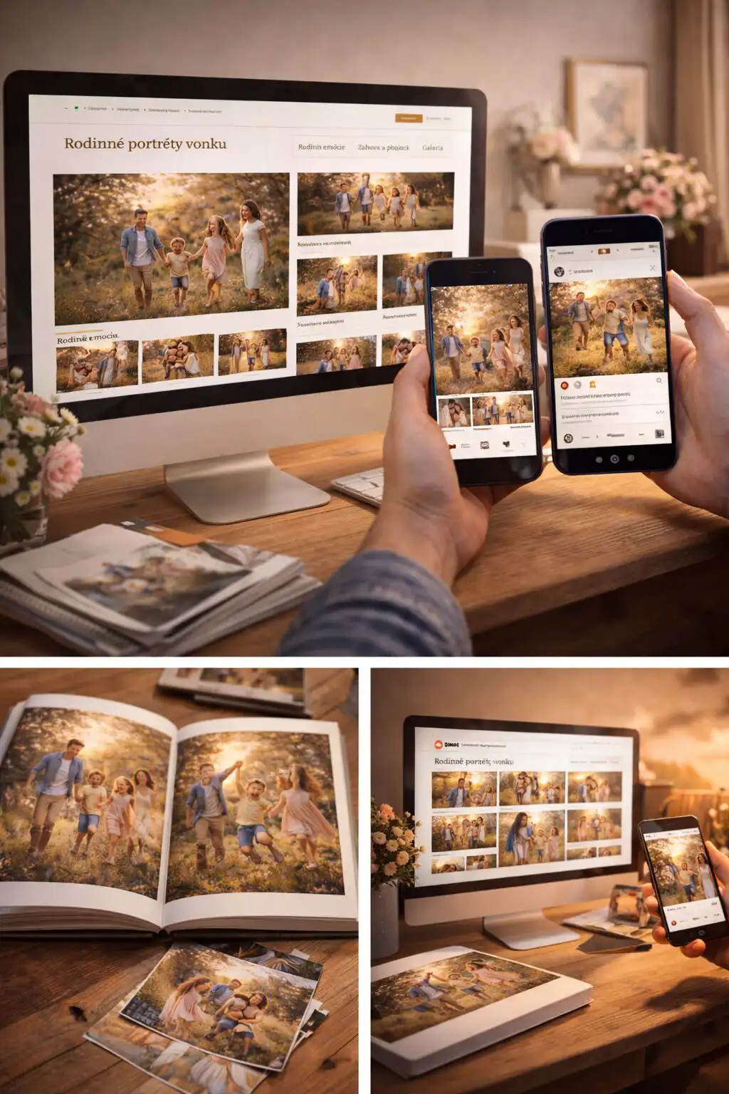 Rodina sa hrá na lúke