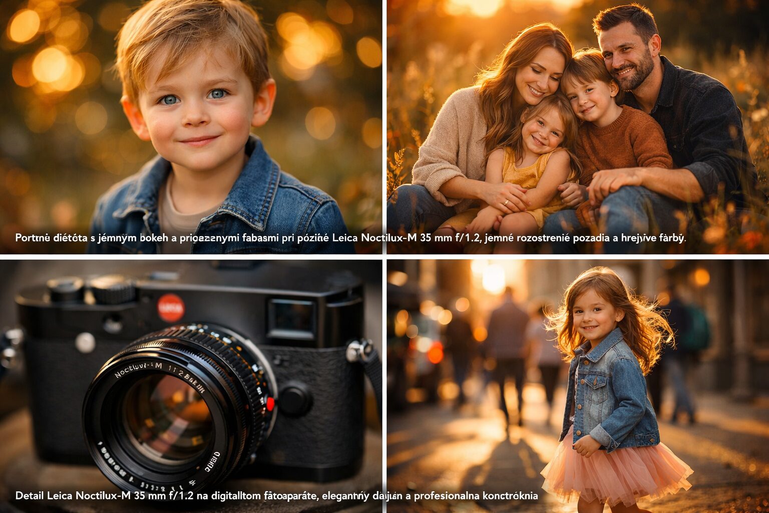 Street portrét s dynamikou – deti alebo rodina v pohybe, zachytené pri rannom svetle