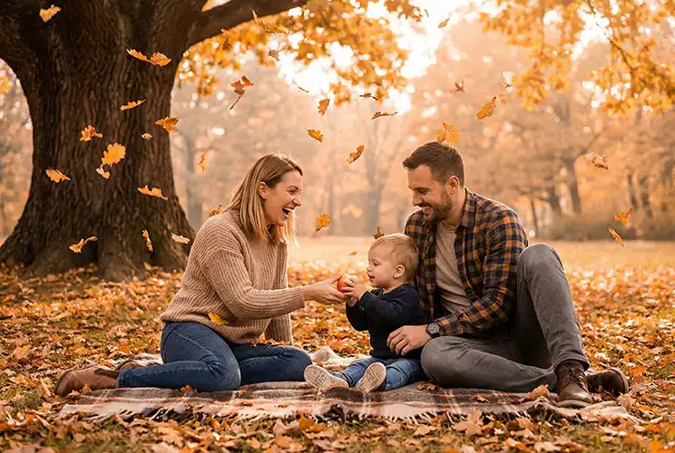Rodinné fotenie v zime – svetlo, kontrast a emotívne zábery