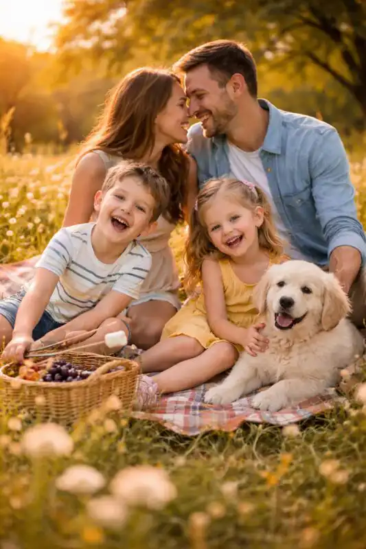 Pokročilé tipy na fotenie rodinných portrétov vonku: inšpirácia, pózy a svetelné efekty