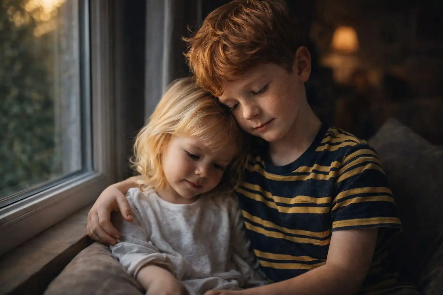 fotografovanie deti v interieri pri slabom svetle prirodzene svetlo pri okne