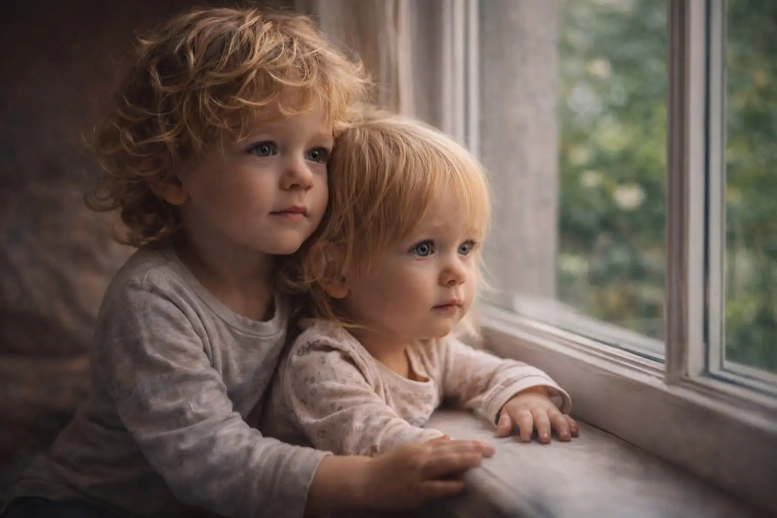 fotografovanie deti pri okne prirodzene svetlo interier