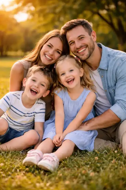 Ako fotiť rodinné portréty vonku: tipy na kompozíciu, svetlo a emócie