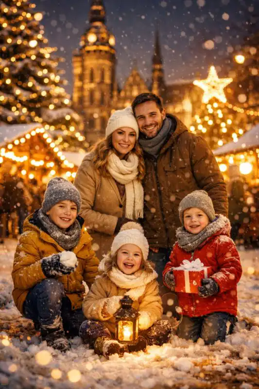 Rodinné fotenie v Košiciach počas sviatkov – workflow, kreatívne efekty a detailné techniky úprav (časť 2.2)