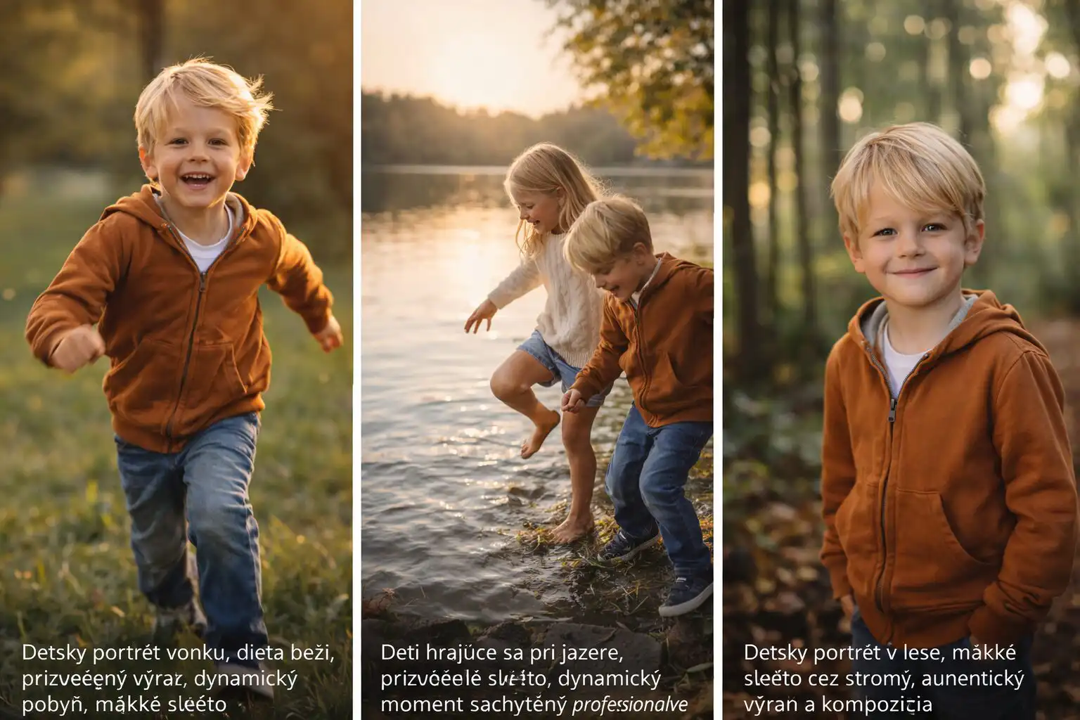 Detský portrét v lese