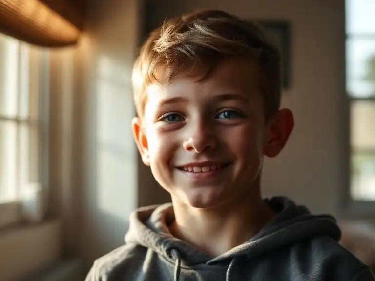 fotografovanie deti pri prirodzenom svetle z okna jemne svetlo detsky portret