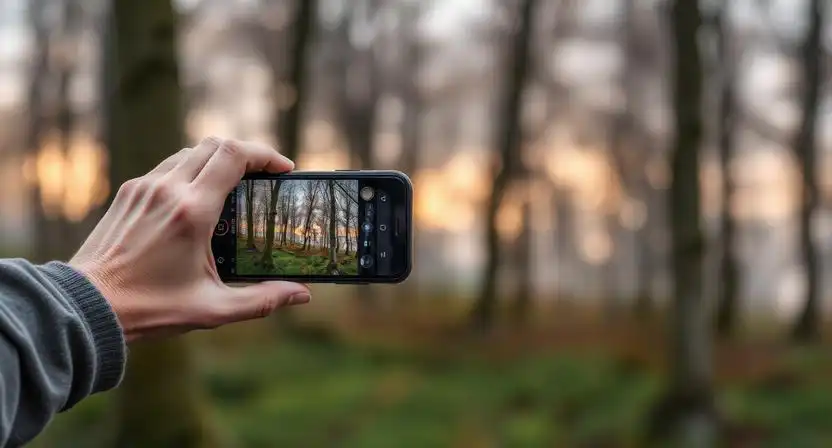 profesionalny fotograf pouziva mobil na fotografovanie