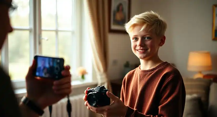fotograf komunikuje s modelom počas portr&eacute;tneho fotenia