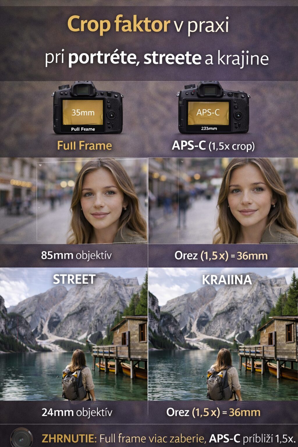 crop factor v praxi pri portrete streete a krajine