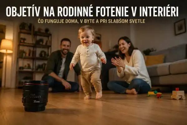 objektív na rodinné fotenie v interiéri