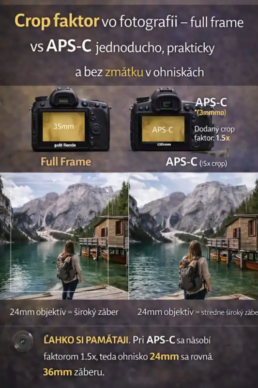 Crop factor vo fotografii – full frame vs APS-C jednoducho, prakticky a bez zmätku v ohniskách