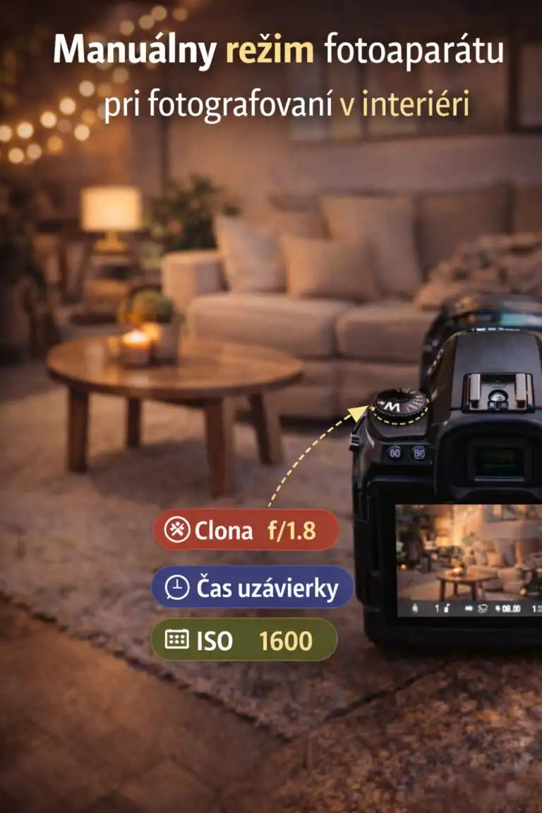 manuálny režim fotoaparátu pri fotografovaní v interiéri