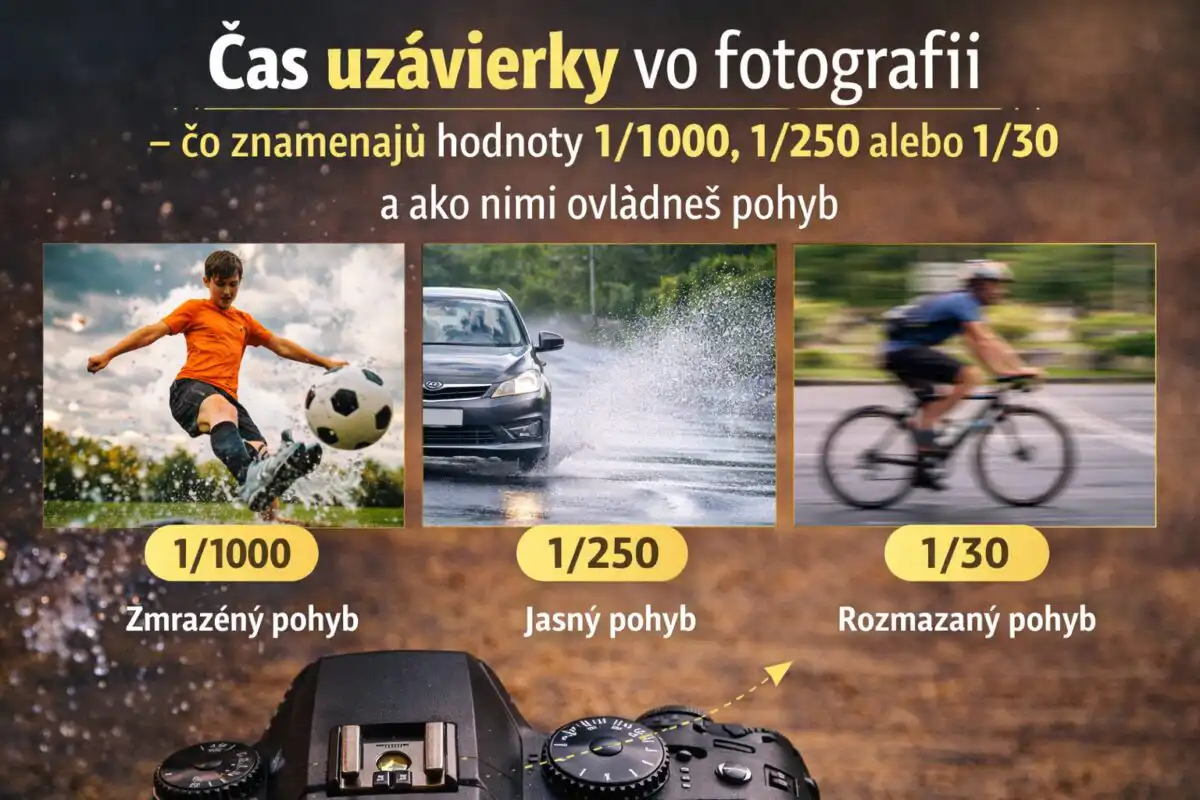zmrazený pohyb pri krátkom čase uzávierky vo fotografii