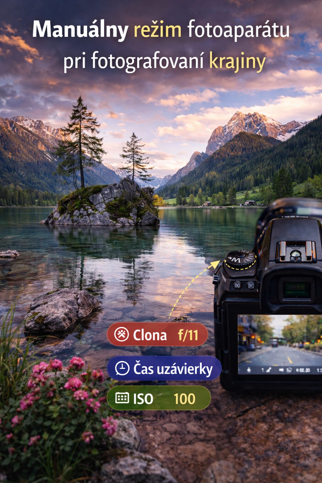 manuálny režim fotoaparátu pri fotografovaní krajiny