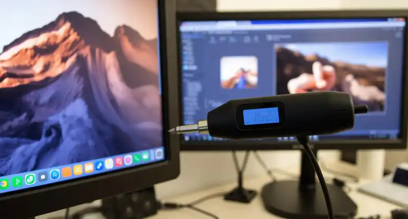 kalibracna sonda na monitore pocas merania farieb pri uprave fotografii