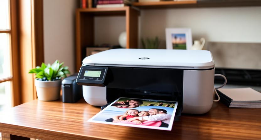 domaca tlaciaren na fotografie pri tlaci farebnej rodinnej fotky na fotopapier