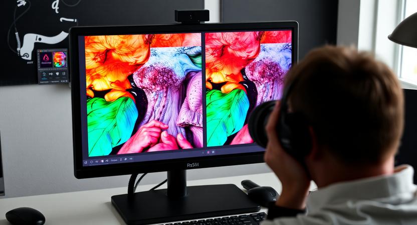 porovnanie sRGB a Adobe RGB pri uprave fotografie na monitore