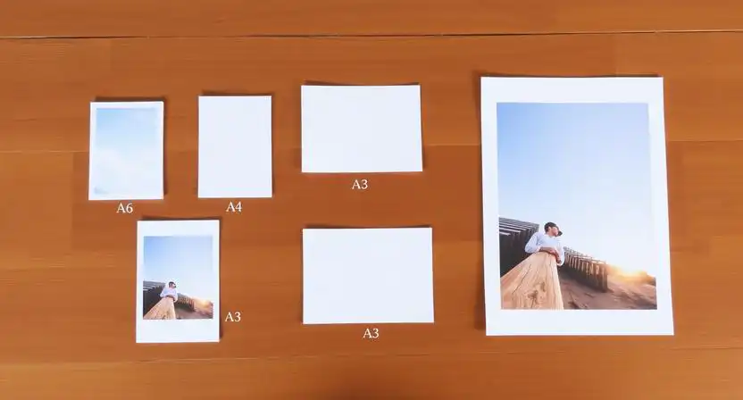 Detail vytlačenej fotografie a okraja rámika
