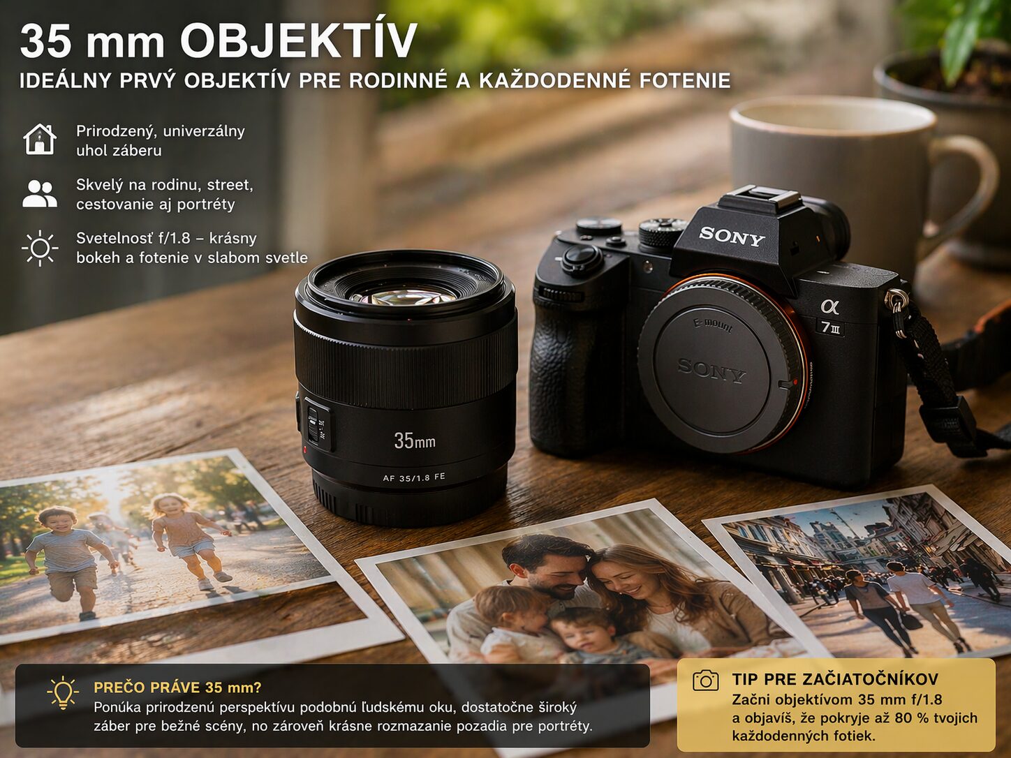 35 mm objektív ako prvý objektív na rodinné a každodenné fotografovanie