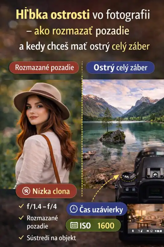Hĺbka ostrosti vo fotografii – ako rozmazať pozadie a kedy chceš mať ostrý celý záber