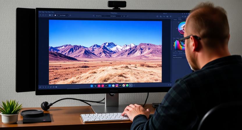 fotograf exportuje fotografie v editore pre web instagram a tlač