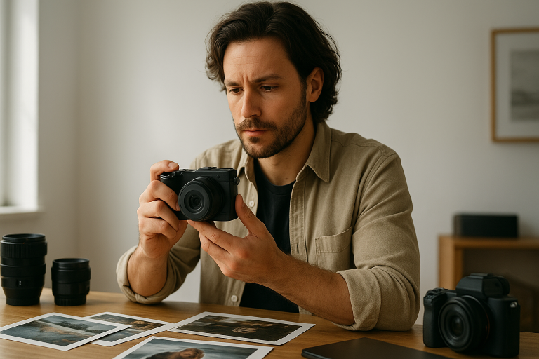Editorialny vizual k teme Sony creator camera trend 2026 bez loga a bez citatelneho textu