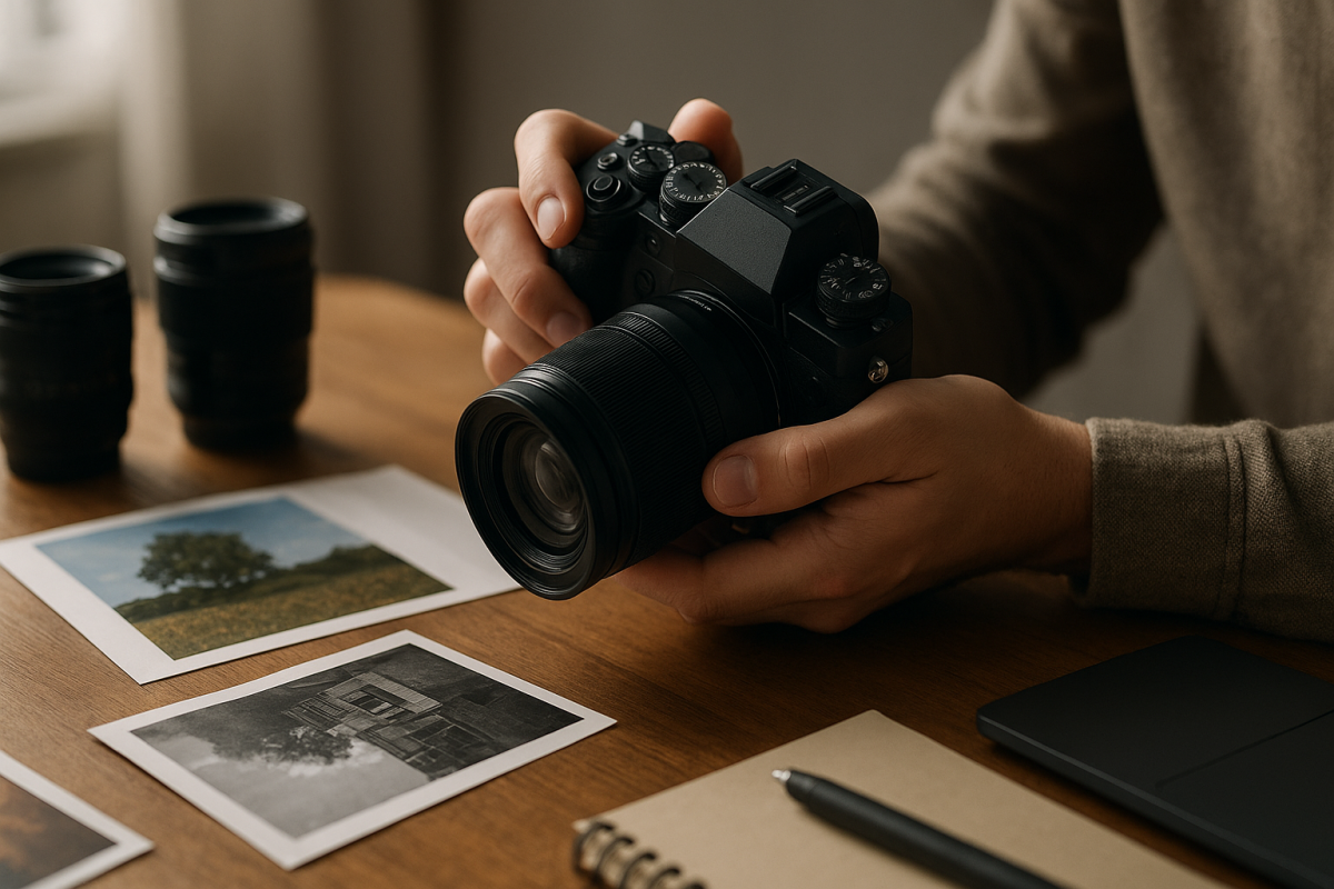 Detailny editorialny vizual k teme Fujifilm rumors 2026 bez loga a bez citatelneho textu