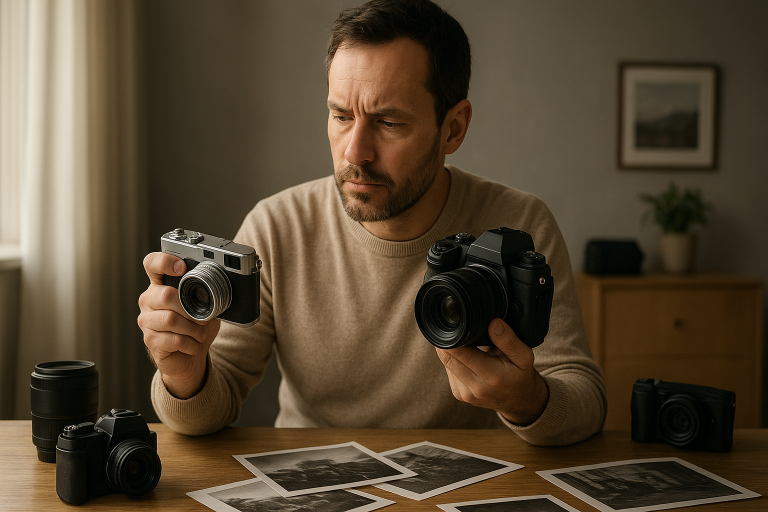 Editorialny vizual k teme OM a Pentax trend 2026 bez loga a bez citatelneho textu