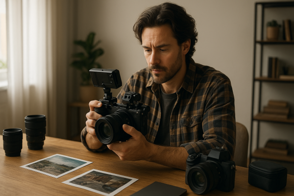 Editorialny vizual k teme Nikon video-first trend 2026 bez loga a bez citatelneho textu